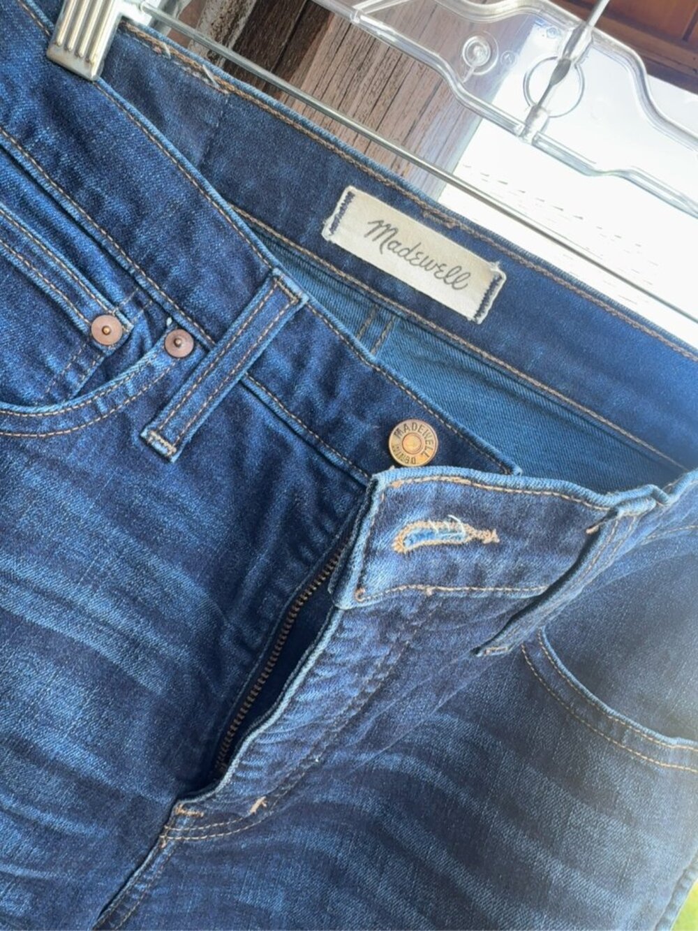 Madewell 10” High-Rise Skinny Jeans Dark Wash Size 27